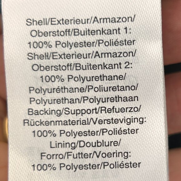 DKNY Women's Black Faux-Leather Elastic Waist Ruffled Overlay Skirt Size 16 NWT - Picture 9 of 9